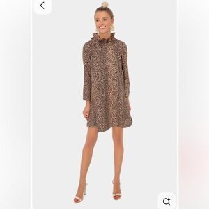 Tuckernuck Leopard Print Daphne Mini Dress - Brown. Size XS NWT
